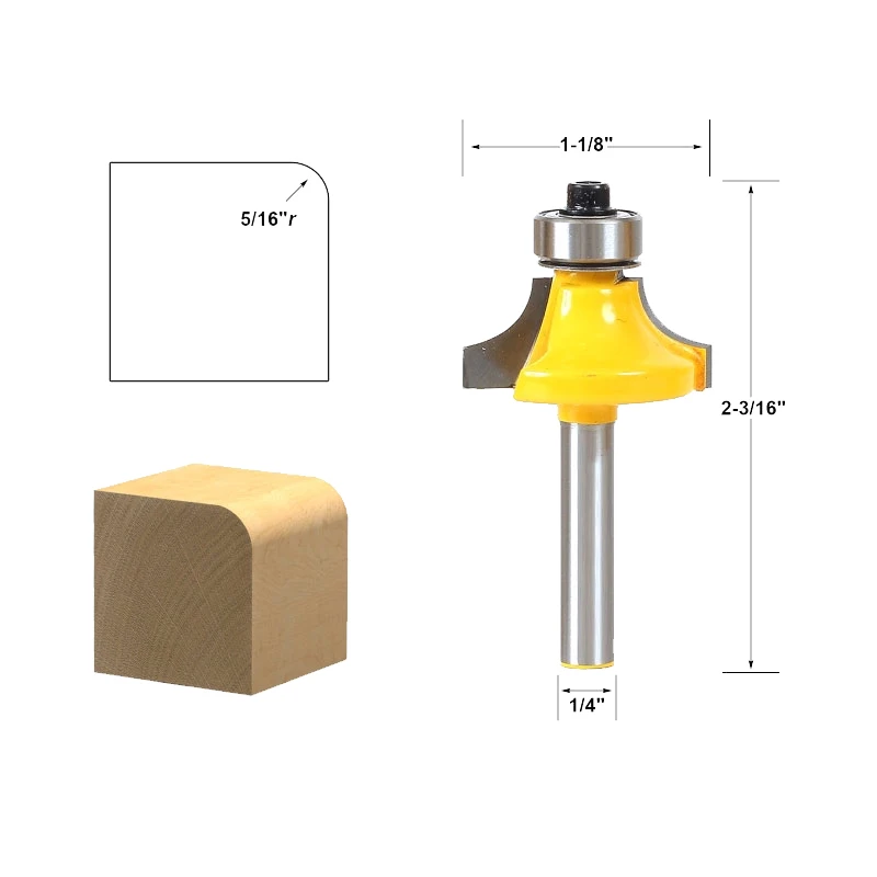 Концевая фреза с круглыми краями хвостовик 5/16 дюйма радиус 1/4 1 шт.|router bit|router bit