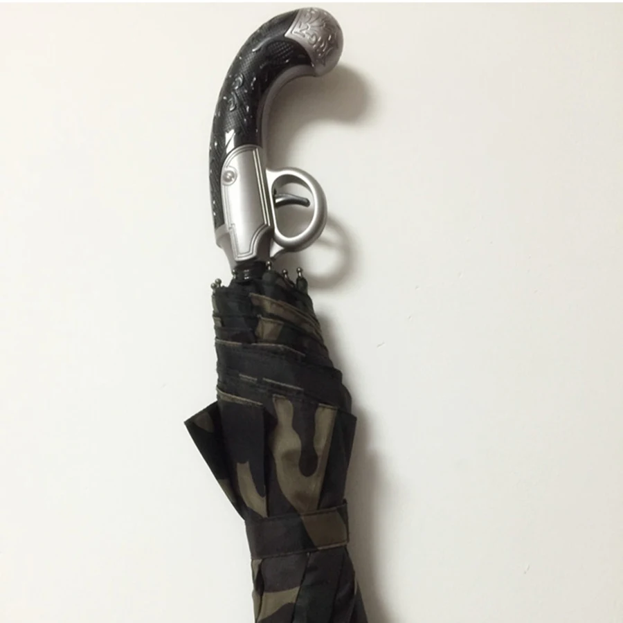 Складной зонт от дождя для детей и мужчин дорожный винтажный пистолет Детский