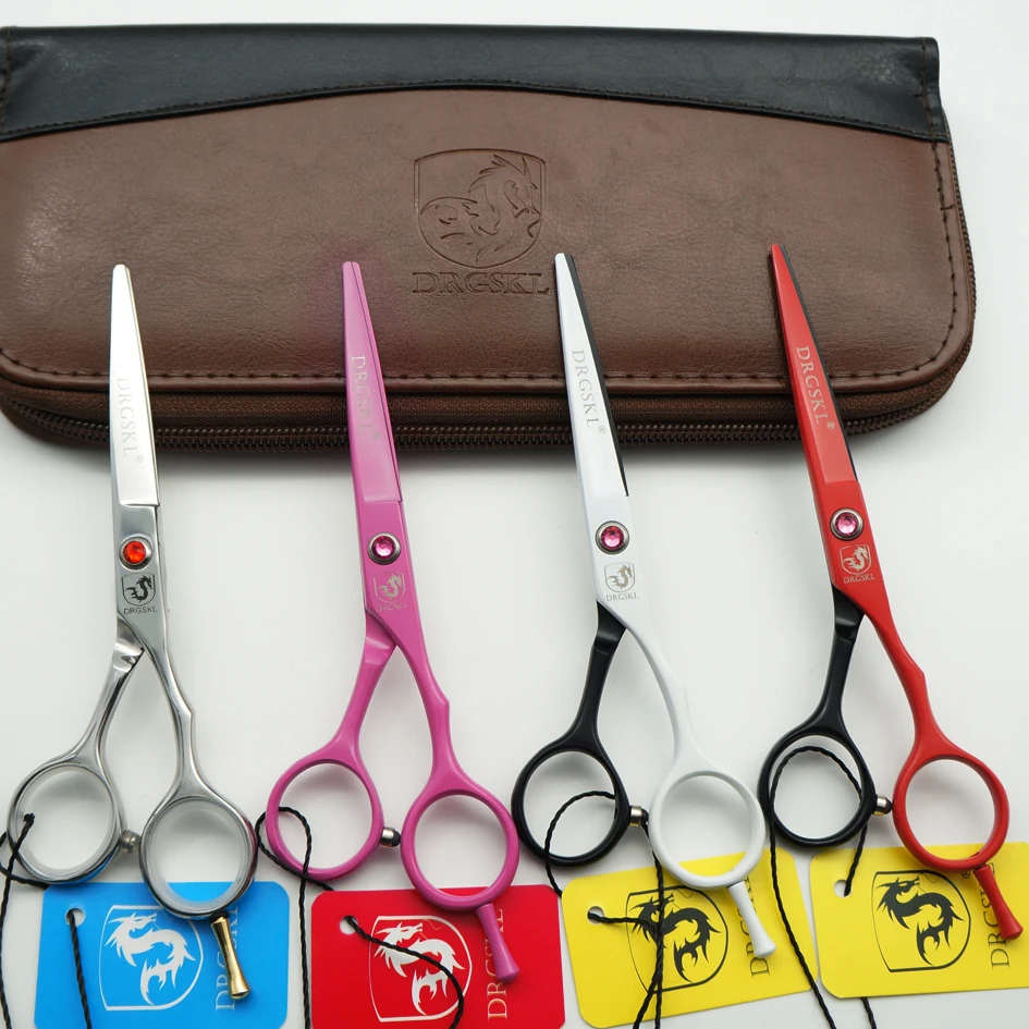 DRGSKL черные и красные краски 5 дюймов ножницы для стрижки волос Профессиональные