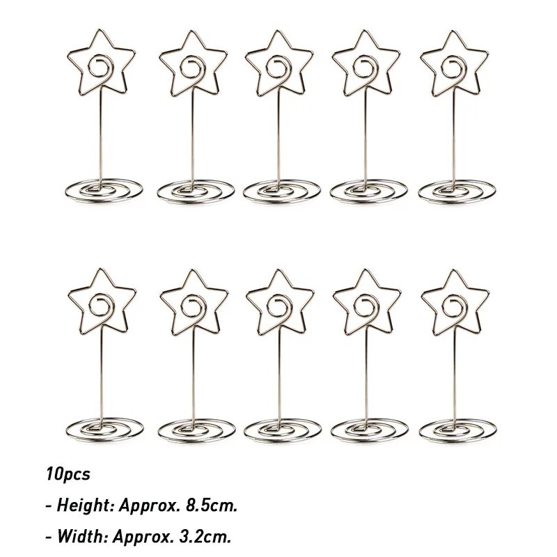 7 12 Pcs Rose Gold Heart Shape Photo Holder Stand Desk Number Holders Card Place Paper Clamps For Wedding Party Decorations - Цвет: 7