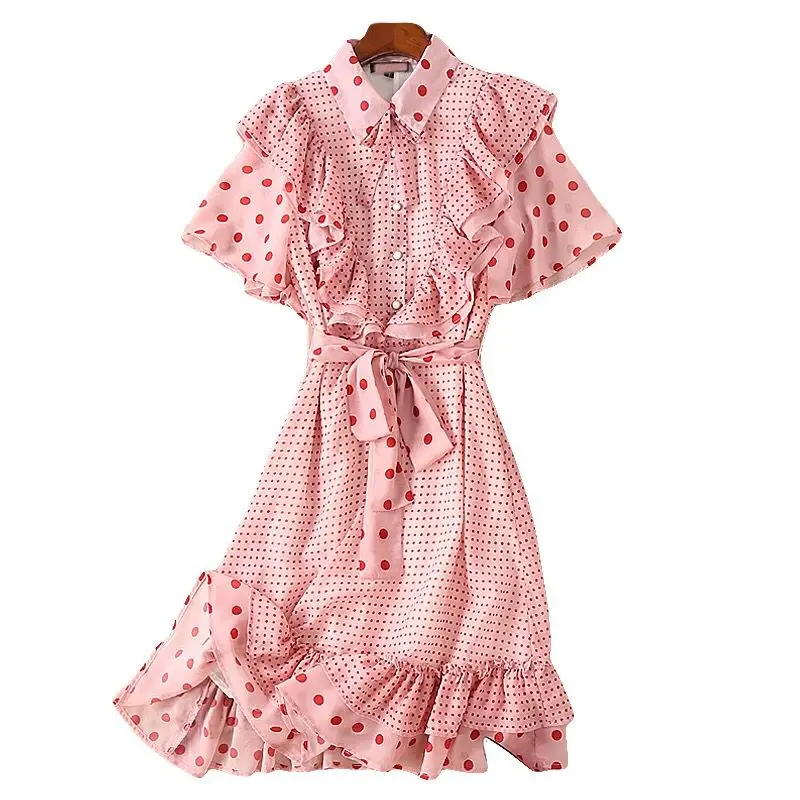 Женское модельное дизайнерское платье средней длины роскошное розовое