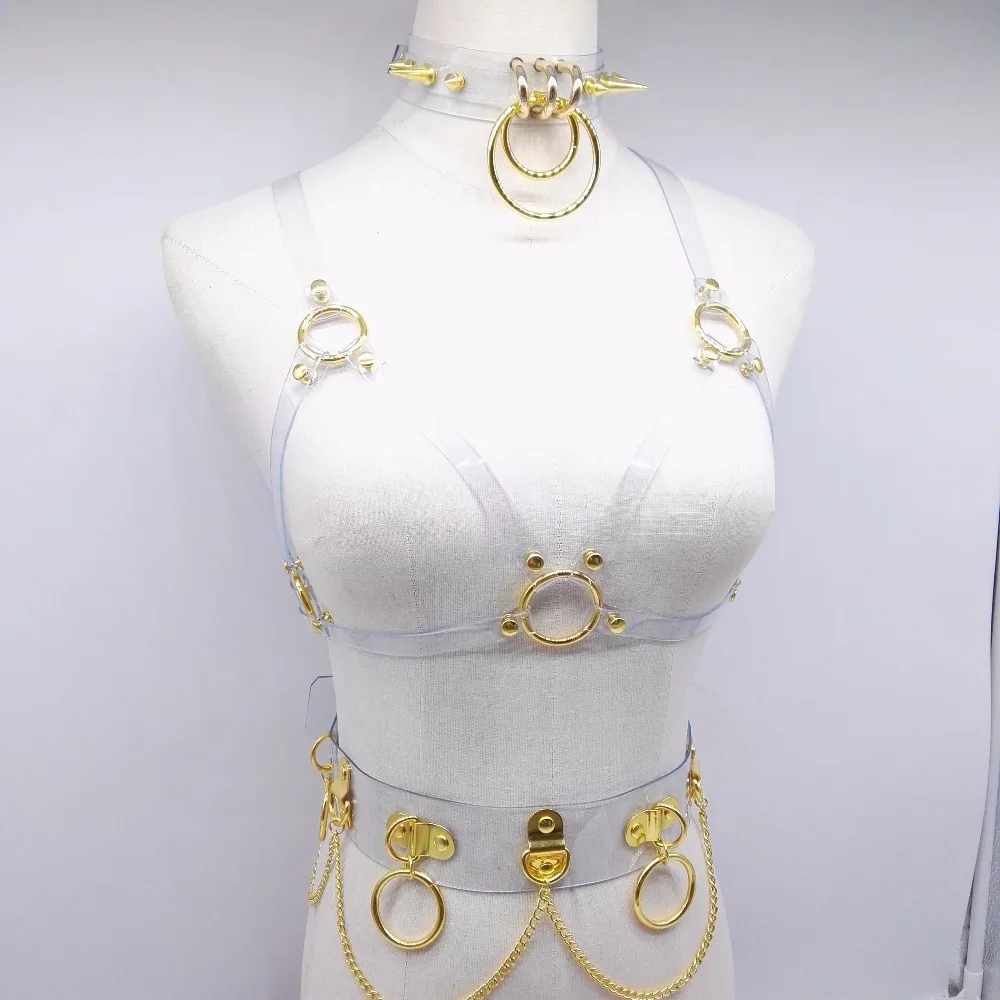 Новые модные сексуальные Harajuku колье-ошейник ручной работы жгут в стиле «панк», стиль воротника Цепочки и ожерелья с шипами и цепочка Бусы из Клубные вечерние два набор матрёшек