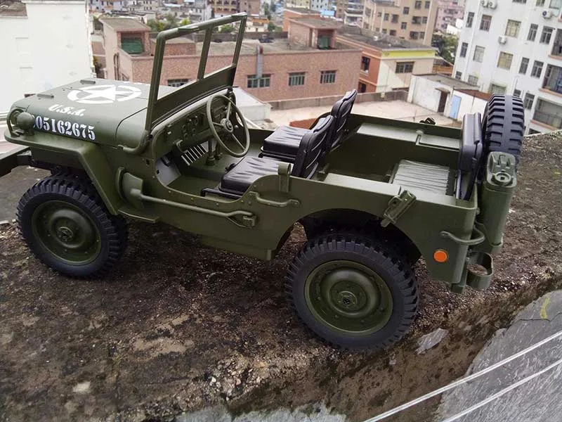 Rc-car-1: 10 Радиоуправляемая машина 1/10 масштаб 4X4 вал приводной поезд U. S.4wd внедорожный Военный джип Радиоуправляемый автомобиль игрушки для детей