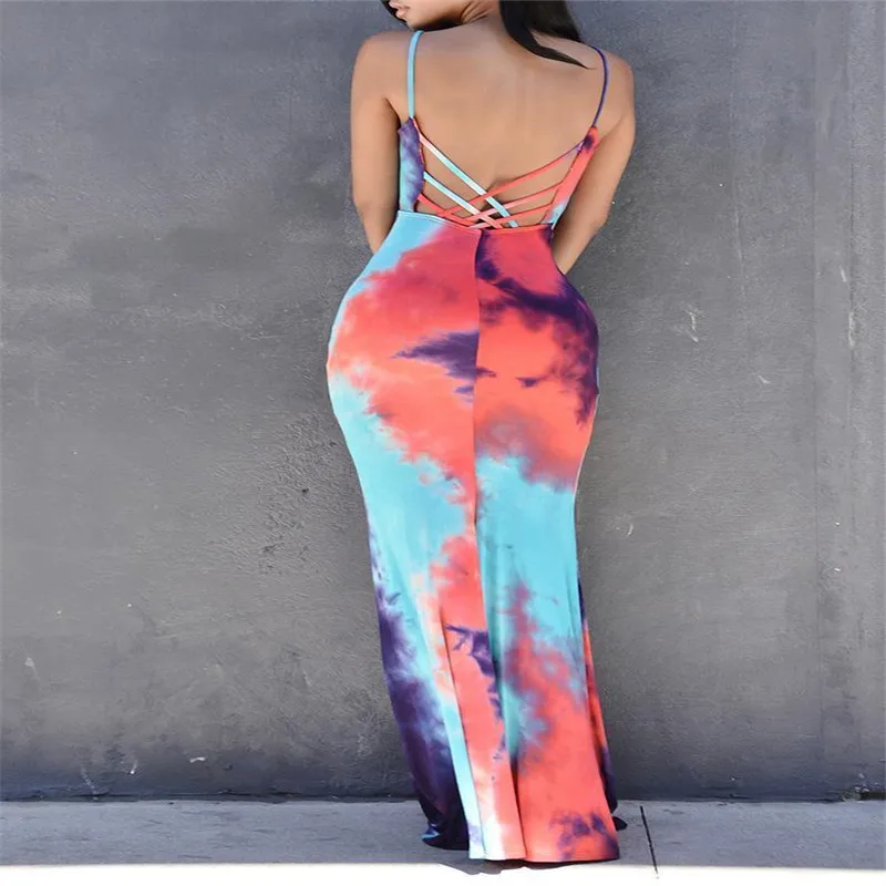 Женское Хлопковое платье без рукавов Стильное вечернее с V образным вырезом