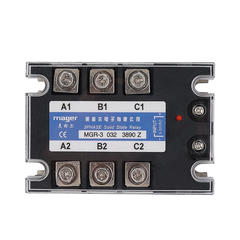 Трехфазное твердотельное реле 90A управления SSR DC переменный ток (MGR-3 032 3890 Z) 3-32 В