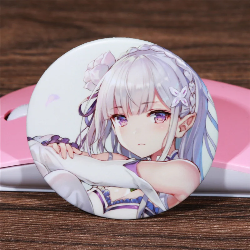 FFFPIN 5 8 см Большой значок в стиле японского аниме Emilia Rem брошка Мультфильм Ткань