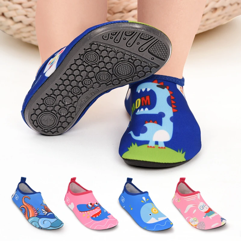 Детские летние тапочки с динозавром из мультфильма детская обувь пляжные туфли