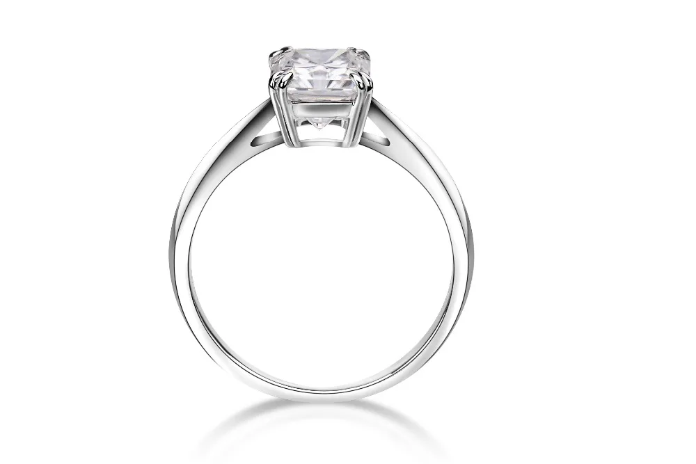 Ювелирные изделия из муассанита белое золото 18 карат цвет EF 9x7 мм кольцо с