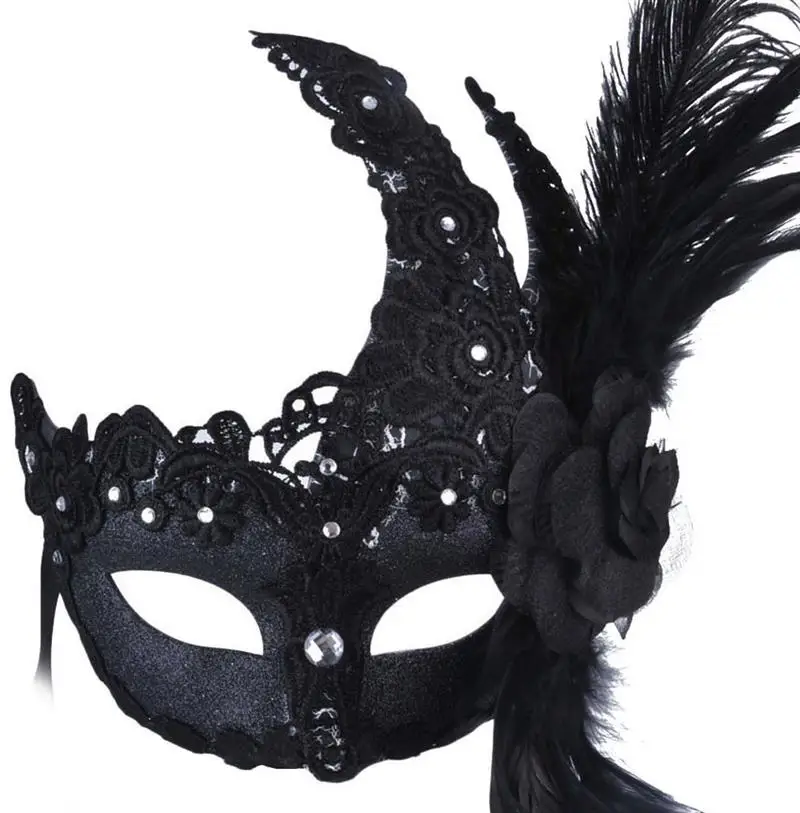 FunPa/женская маска принцессы стразы Маскарадная на половину лица Венецианская