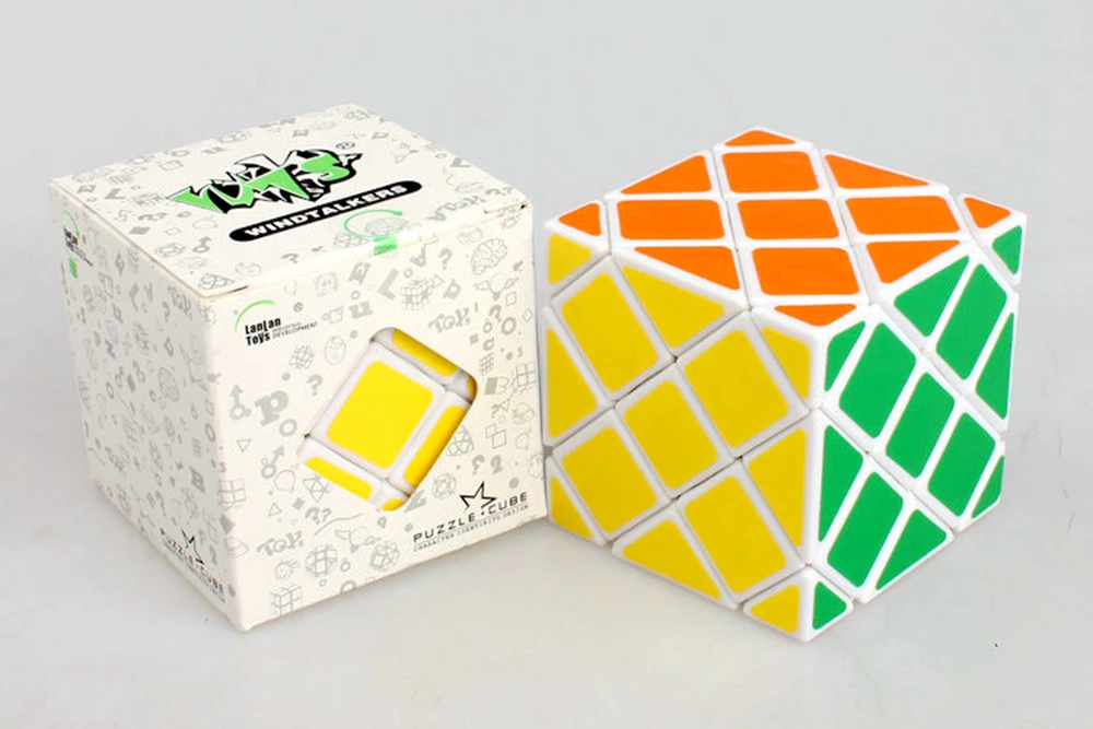 Lanlan ABS 56 мм 4x4x4 Мастер косой куб Скорость Magic Cube Игра Головоломка кубики