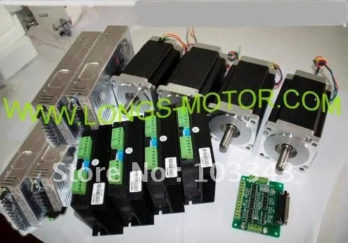 

4-осевой шаговый двигатель Nema 34 1232OZ-IN 34HS1456 & driver DM860A & 3pcs power CNC плазменный и мельничный длинный двигатель