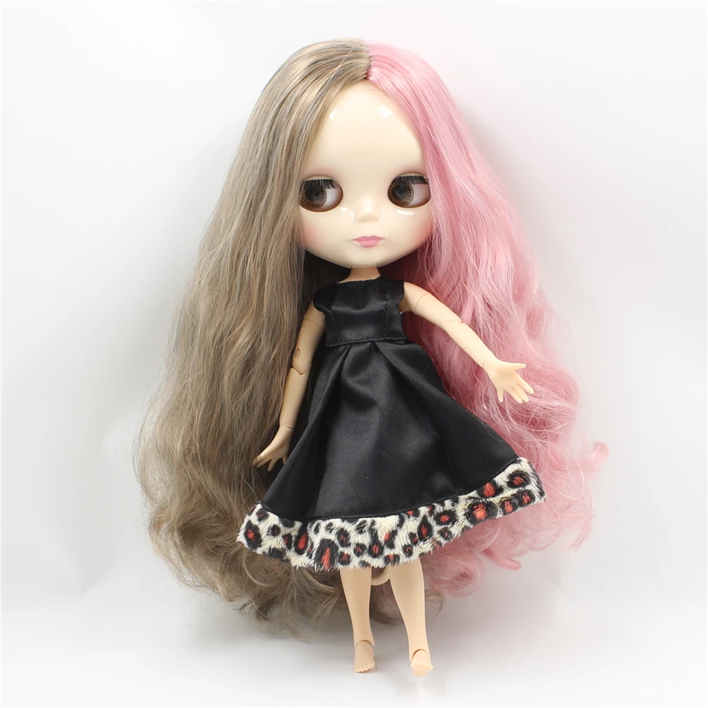 Кукла Blyth ICY DBS без челки Розовые Смешанные светильник коричневые волосы с