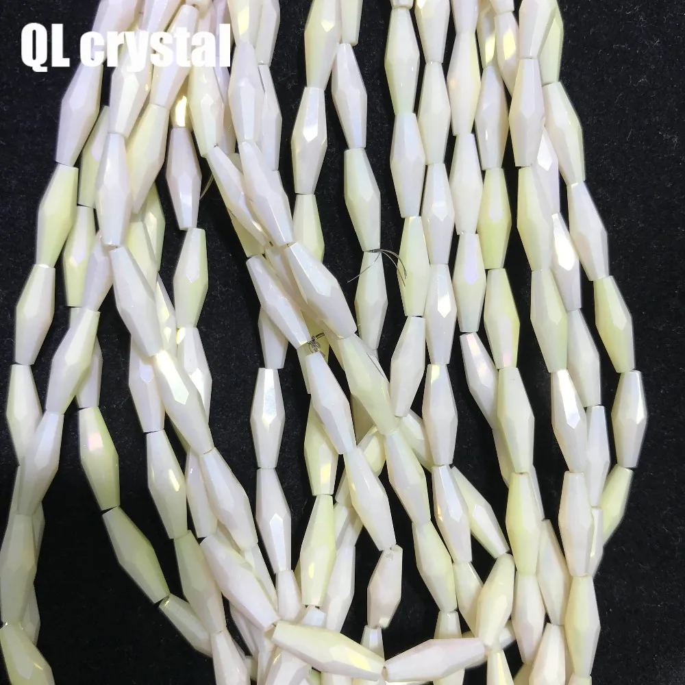 200pcs 6x12mm Bicone Austria Crystal beads Charm loose spacer Beads DIY Earrings necklace hadicraft bracelet jewelry | Дом и сад