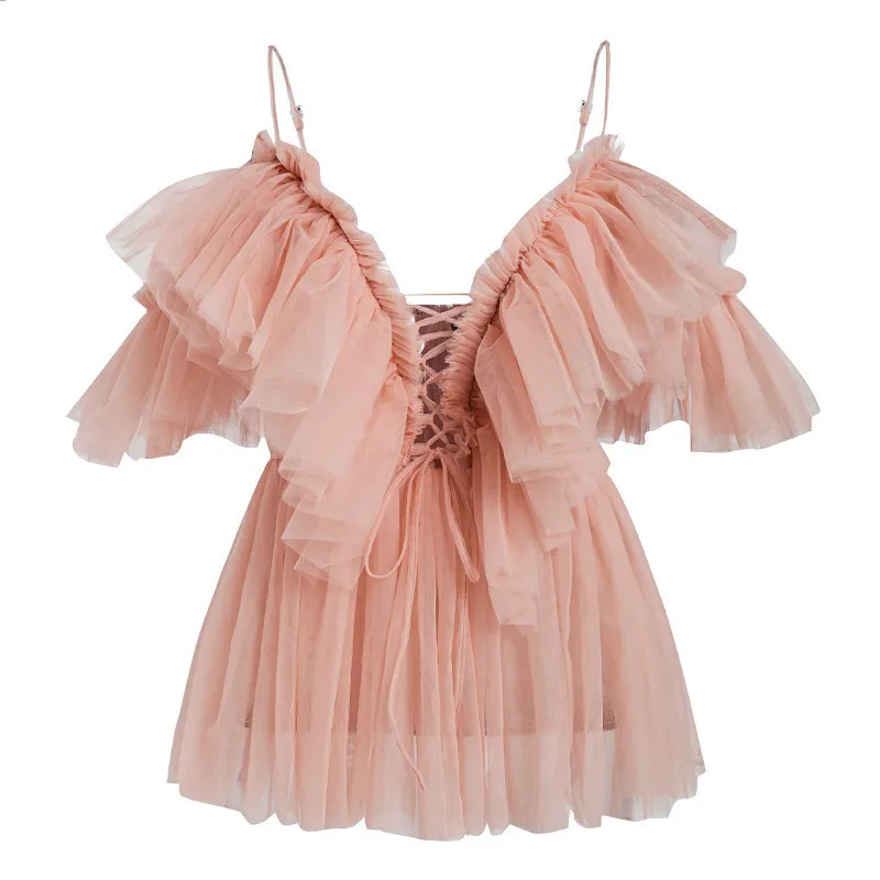 Женская винтажная Блузка с оборками летние блузки рубашки топы открытыми