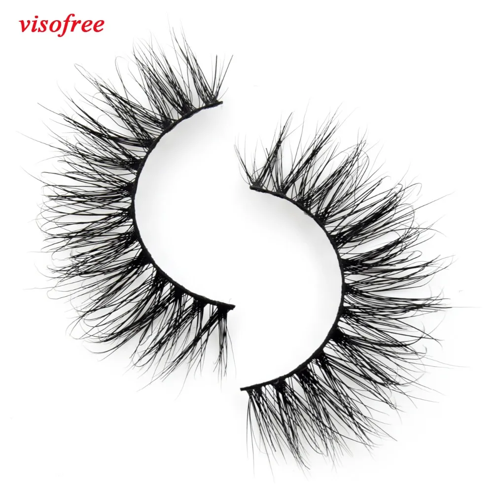 Visofree ресницы 3D норковые пересекающие накладные ручная работа полные полосы для