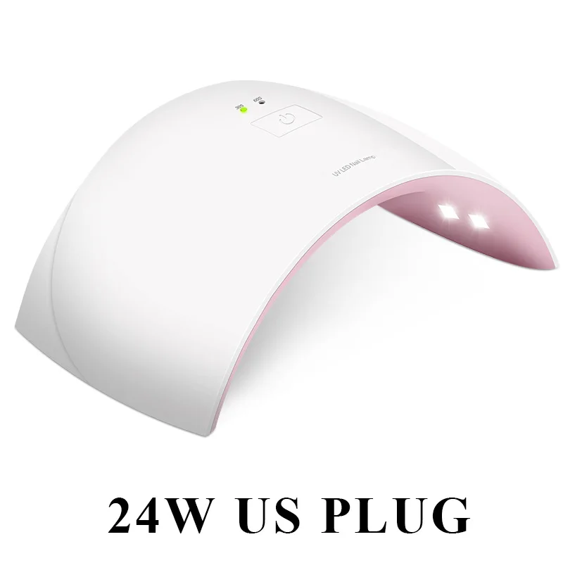 24W US Умная УФ/Светодиодная лампа для сушки ногтей SUN54W фототерапия ногтей Гель-лак отверждения лампа профессиональный маникюр педикюр - Цвет: 24W US