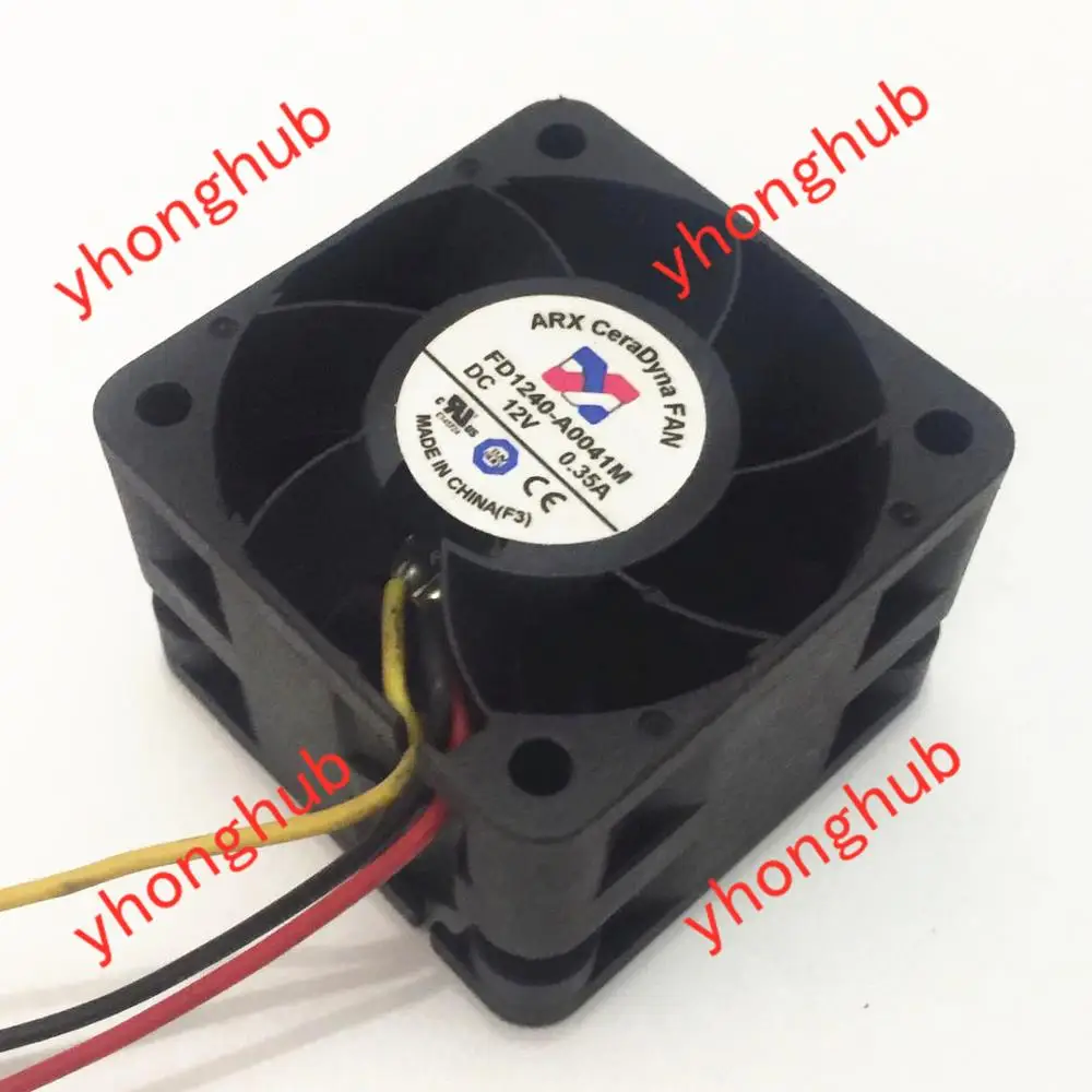 ARX FD1240-A0041M DC 12V 0.35A 40x40x28mm 3-проводной Вентилятор охлаждения сервера
