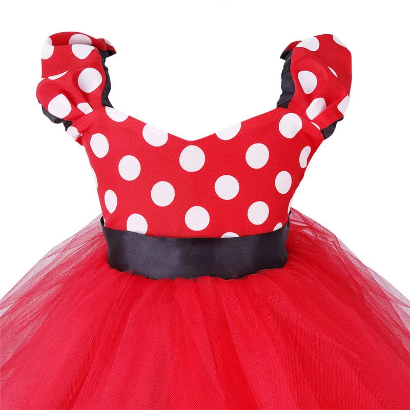Детское платье с вышитыми цветами для девочек; платье-пачка принцессы в горошек для маленьких девочек; платье подружки невесты на свадьбу и День рождения; размеры 12 Months-6Y