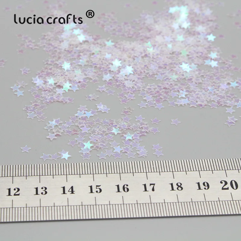 Lucia crafts 4 мм 20 г белая звезда чешуйчатая Радужная чашка свободные блестки DIY Скрапбукинг свадебные украшения для ногтей D0107