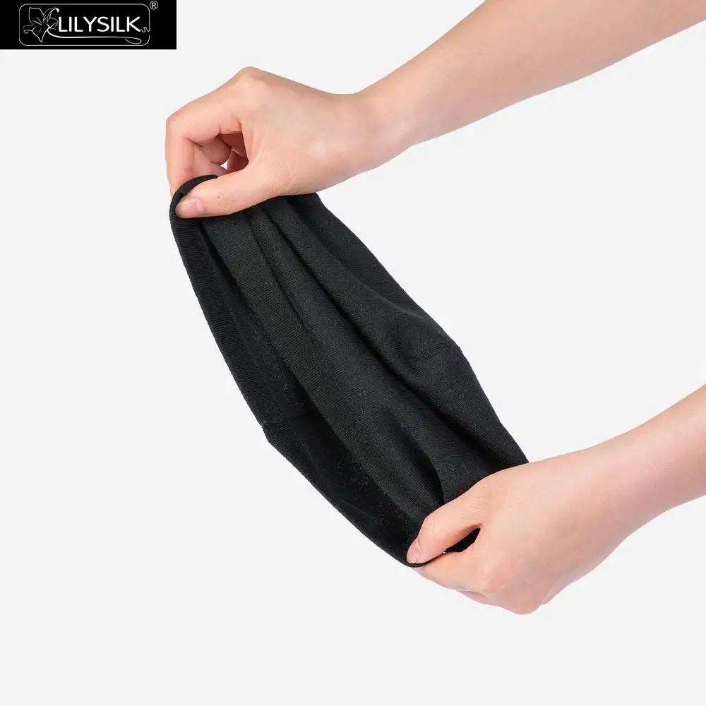 LilySilk Кепка из 100% шелка трикотажная облегающая шапочка дышащая тонкая женская и