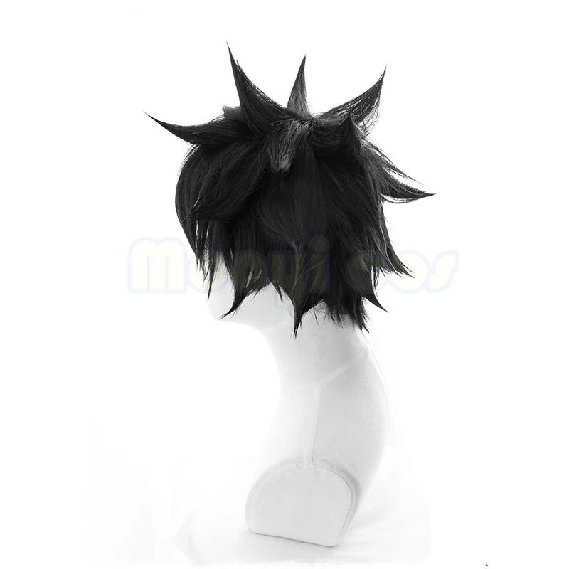

Toaru Majutsu No Index Kamijou Touma Cosplay Wig 30cm Short Straight Japanese Anime Wig for Halloween Party Synthetic Wig Black