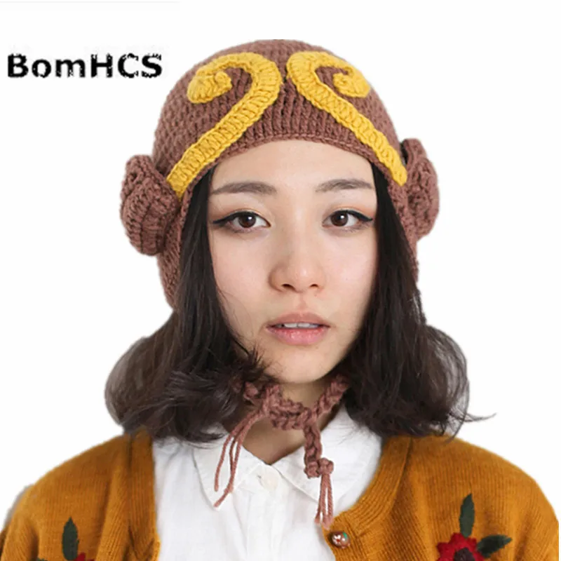 BomHCS забавная Солнцезащитная вязаная зимняя Толстая шапка в подарок|Мужская Skullies