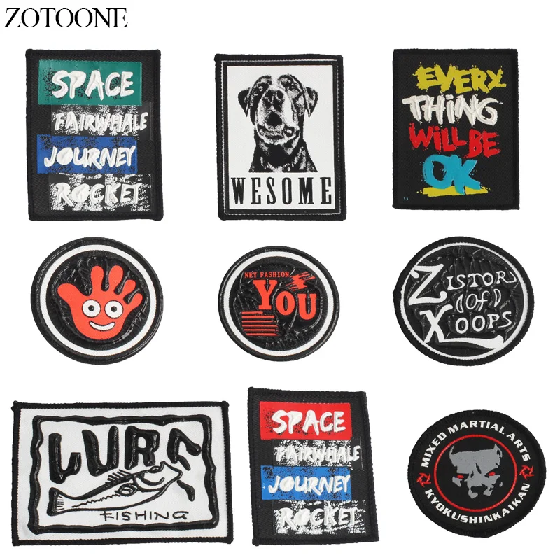 Нашивки ZOTOONE для шитья букв наклейки одежды рюкзак сделай сам аппликация вышитая