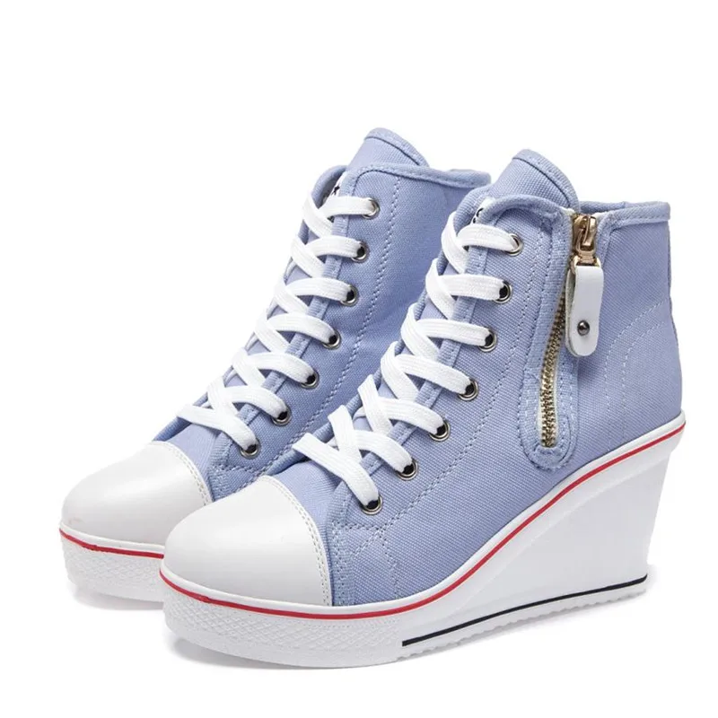 Top. Damet/женские кроссовки Модные Повседневные туфли на высокой танкетке