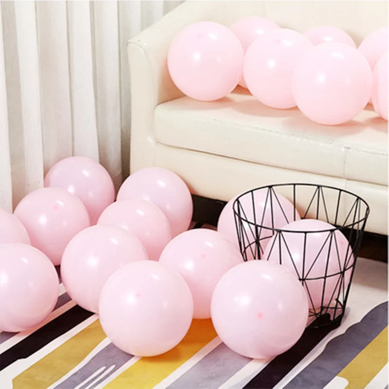 Macarons light pink 12 шт., 2,3 г, розовые, белые, 2,8 г, прозрачные воздушные шары, латексные гелиевые шары для вечеринки в честь Дня Рождения, принадлежности для детского душа, свадебные декоративные воздушные шары - Цвет: Macarons light pink