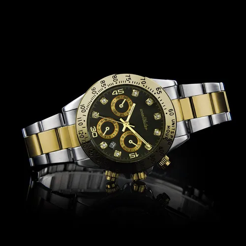 2 Wealthstar, люксовый бренд, нержавеющая сталь, часы daytona, мужские, модные, повседневные, бизнес, спортивные, GMT, мужские часы, для мужчин, для ролевых, в стиле милитари - Цвет: 2