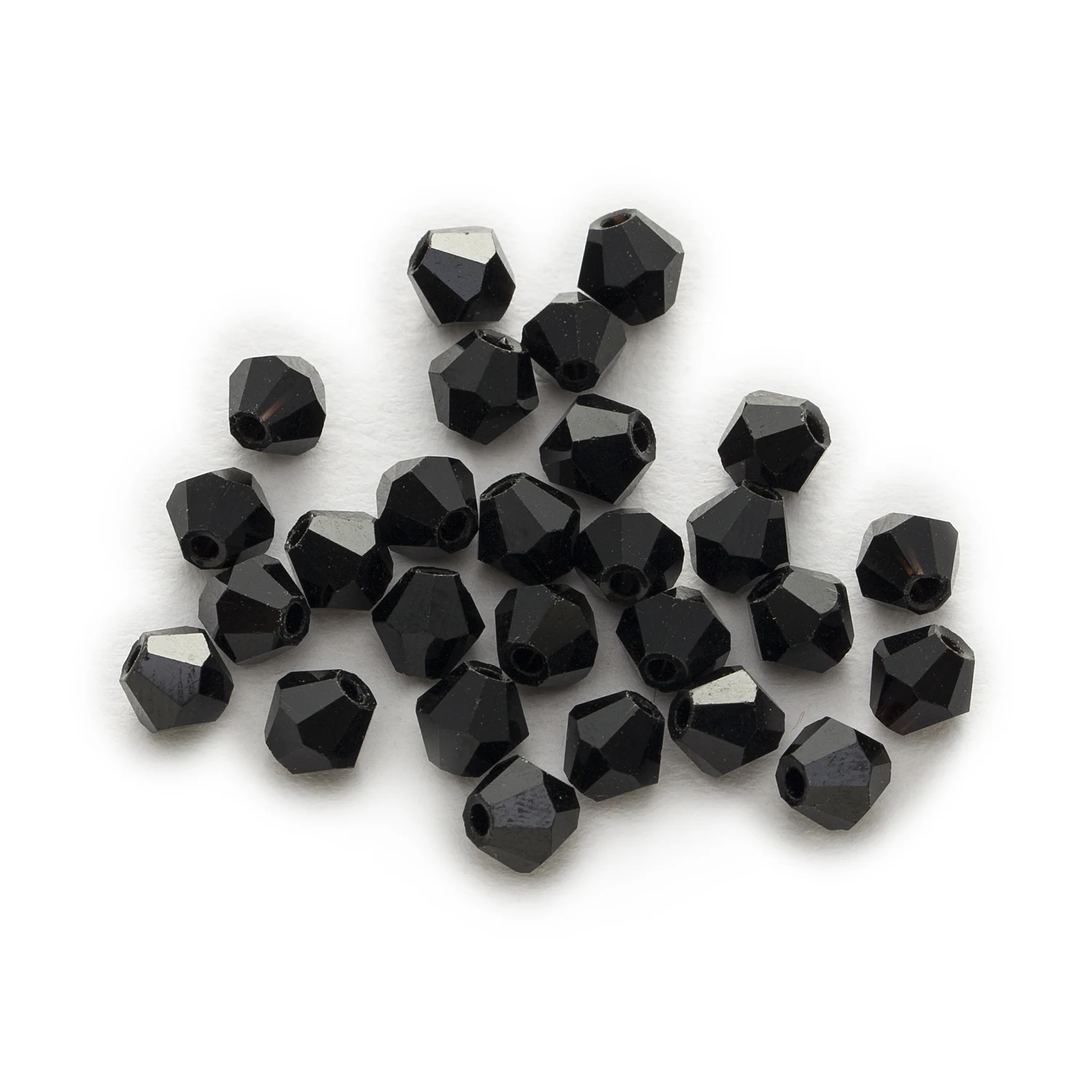 

50 Piece Black Crystal Glass Cut&Faceted Bicone Faceted Beads Jewelry Making For Handmade Bracelet Necklaces DIY 4-8mm
