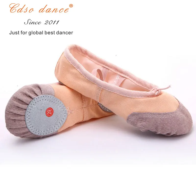 Фирменная обувь для танцев Cdso новые кожаные/холщовые балетные туфли