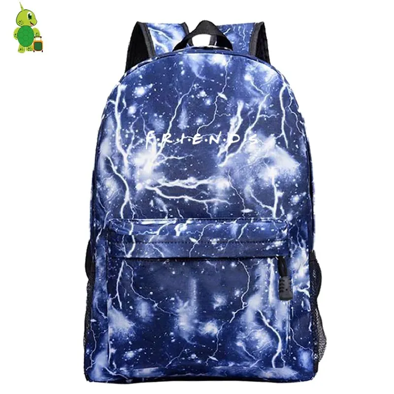 8 Рюкзак для друзей Mochila, повседневные дорожные сумки для женщин и мужчин, рюкзак для ноутбука, светящиеся школьные сумки для подростков, мальчиков и девочек, детский рюкзак для книг - Цвет: 8
