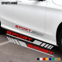 1 pair sport door car sticker decal for mercedes benz amg w124 w204 w117 w176 w205 w210 w202 w211 c63 a45 cla45 auto accessories