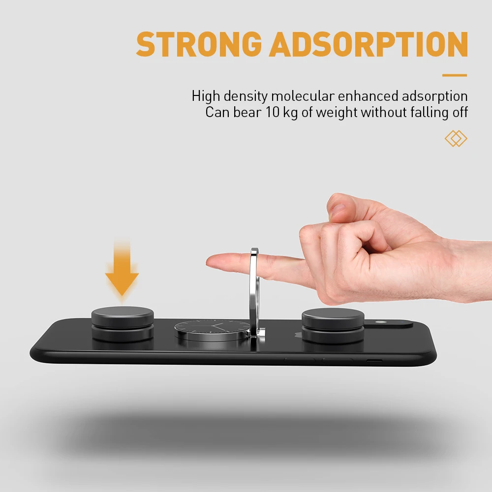 

KEYSION Universal Luxury Watch pattern metal Finger Ring Holder 360 Rotate Mobile Phone Stent for iPhone X 8 Plus for Samsung S9