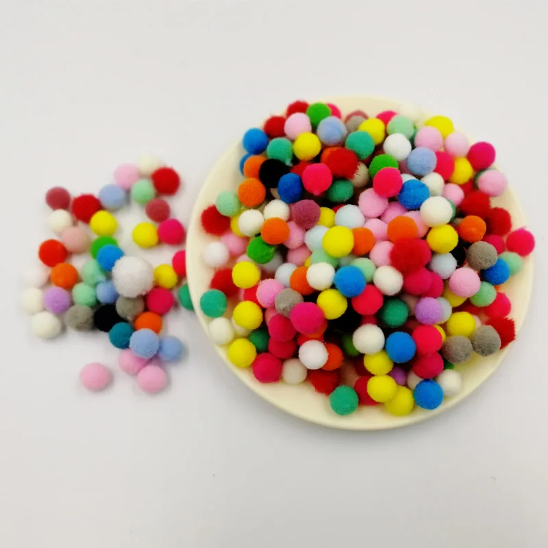 Разноцветные помпоны разных размеров DIY куклы одежда ручной работы материал