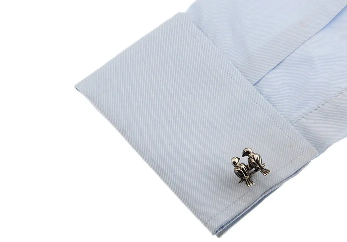 Новинка! Мужские Свадебные Запонки Новинка Необычные птицы и чистая ткань 190042 |