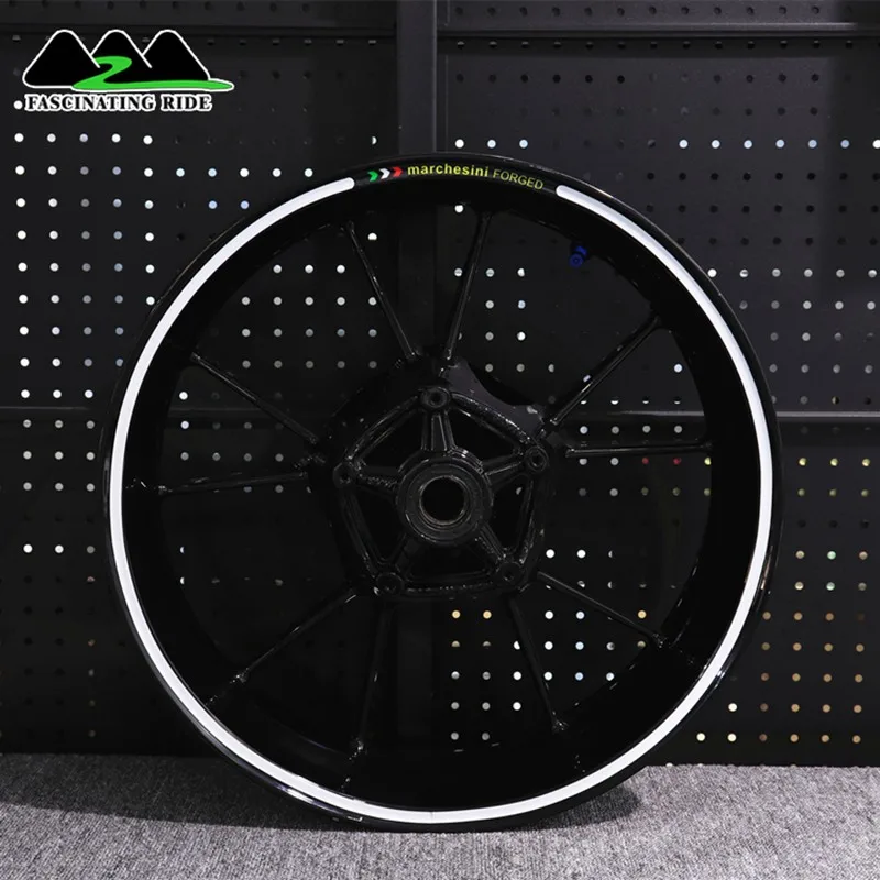White 07 Применимый для поездок на мотоцикле Ducati 696/821/848/899/1199/1299 в байкерском стиле из водонепроницаемого материала Светоотражающие стикеры установка персонализированные 17 дюймовые колеса - Цвет: White 07
