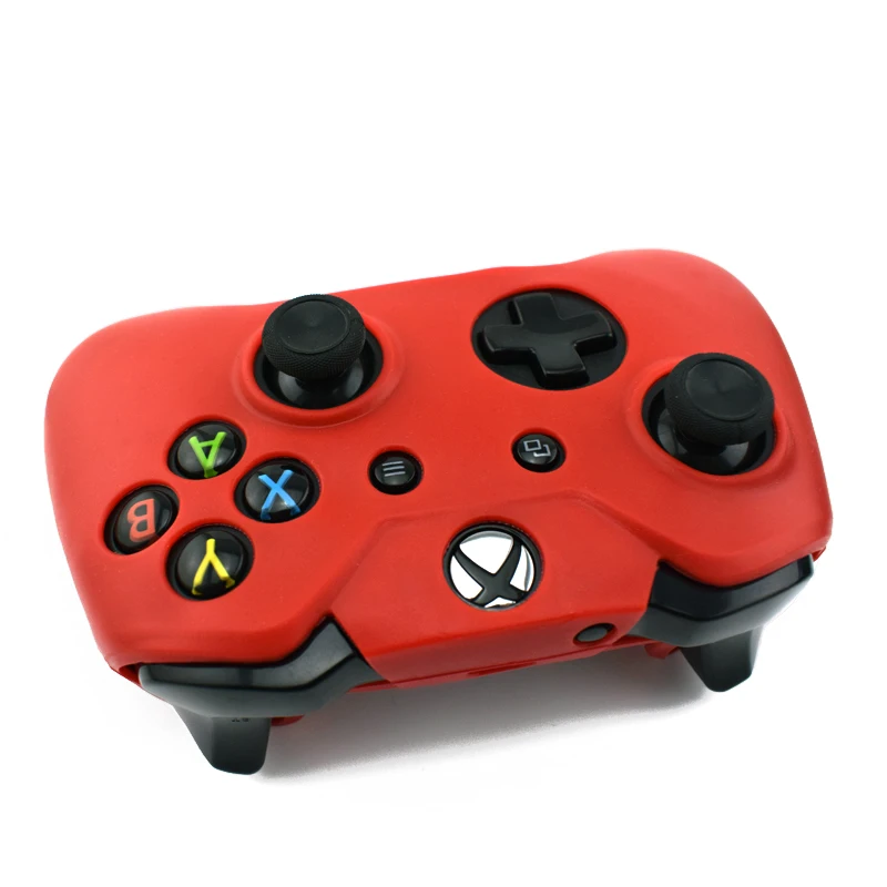 2 в 1 для microsoft Xbox One S тонкий контроллер силиконовый гелевый резиновый нескользящий чехол+ 2 шт. джойстик ручки аналоговые крышки
