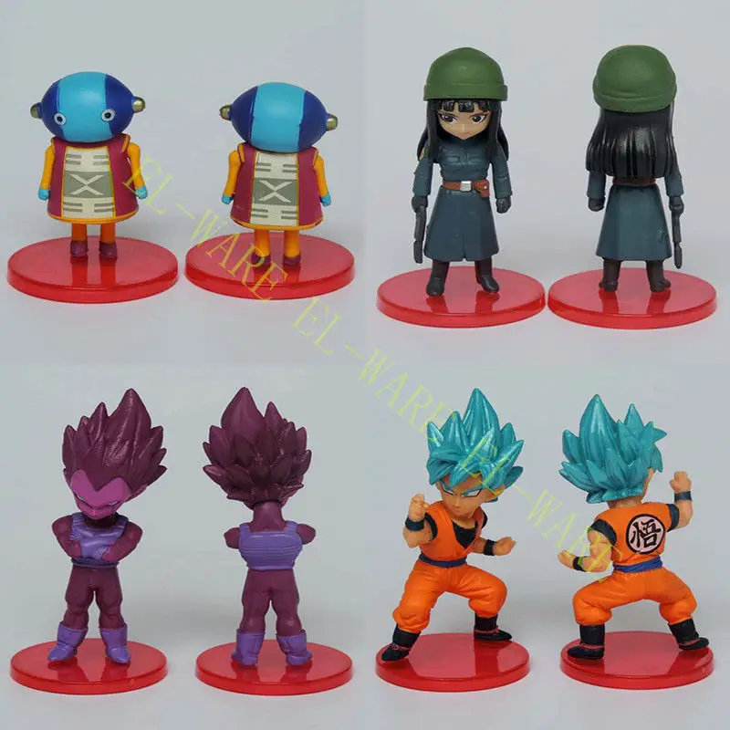 18 шт./компл. Драконий жемчуг Z GokuYamcha Puar Bulma Rosh 5 8 см мини милый ПВХ фигурка торт