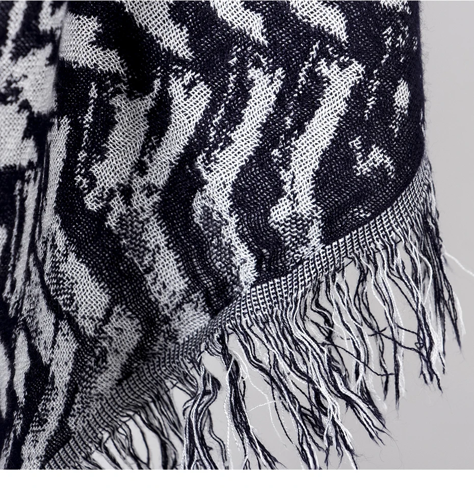 Зимний хлопчатобумажный шарф для женщин пончо Twill квадратный Пашмины Шаль Мусульманский Хиджаб большой палантин богемный полосой шарфы для дам