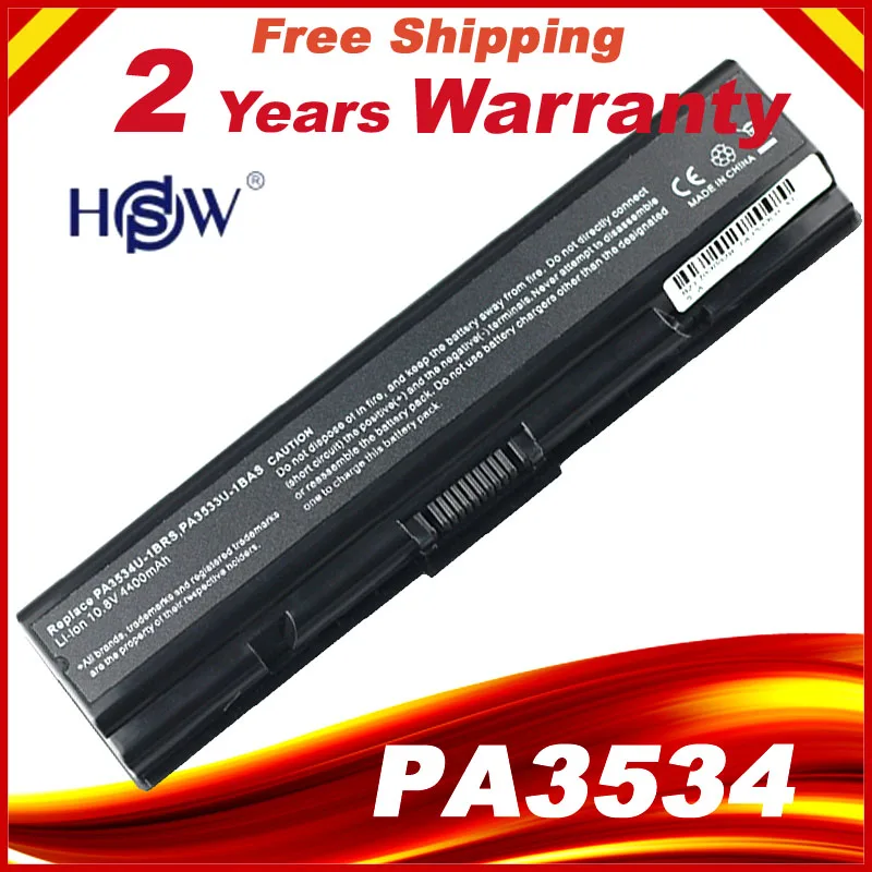 HSW Аккумулятор для ноутбука Toshiba pa3534 pa3534u PA3534U 1BAS 1BRS Satellite A300 A500 L200 L300 L500 L550 L555