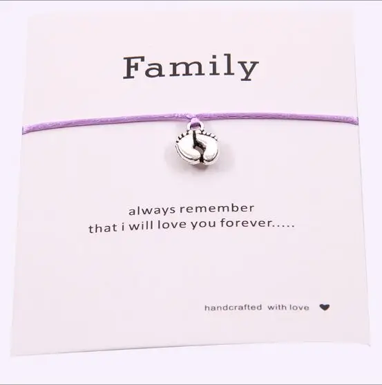 1 шт. Красивый Семейный Браслет с двойными носками подарок для мамы папы ребенка