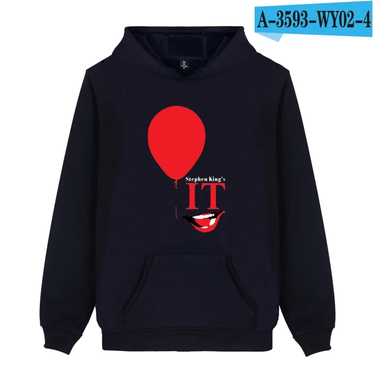 navy blue LUCKYFRIDAYF Стивен Кинг это фильм Харадзюку хлопковые толстовки мужские wo Мужская Осенняя уличная Кепка готическая одежда - Цвет: navy blue