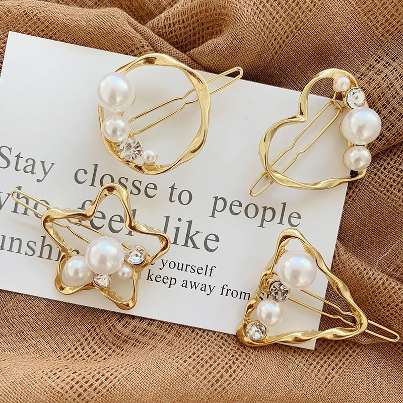 Женская заколка для волос с жемчугом| |