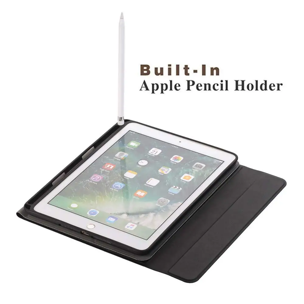 Bluetooth беспроводная клавиатура-чехол для iPad 9 7 2018 2017 с держателем карандашей Smart PU