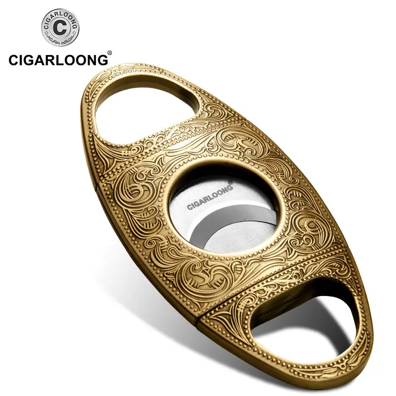 CIAGARLOONG горячая Распродажа, ножницы для сигар, металлическая открывалка для сигар, нержавеющая сталь, двойное лезвие, портативный резак для сигар