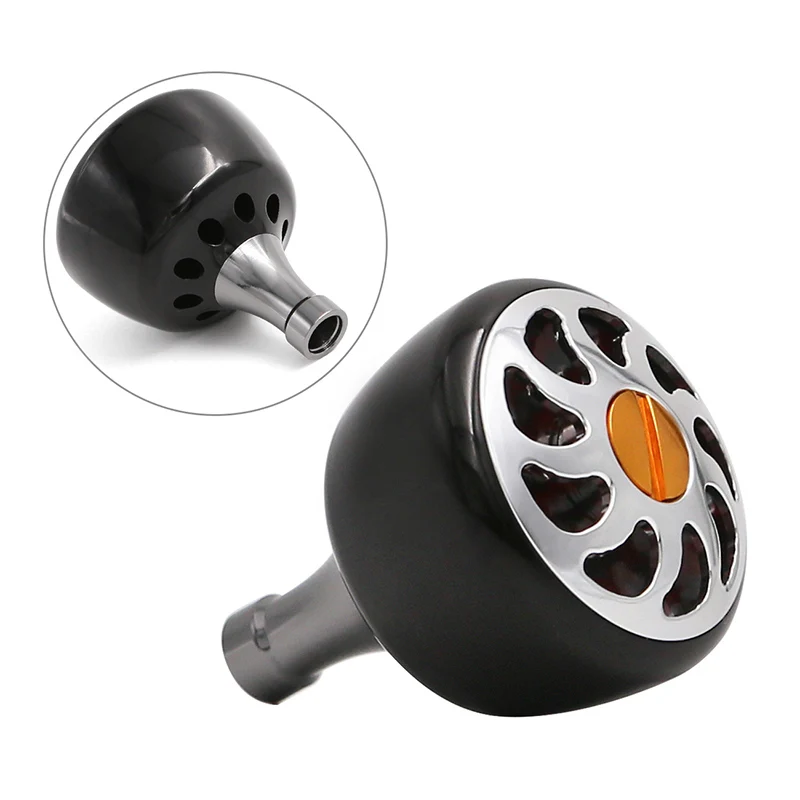 black 35mm SANLIKE катушка ручка для Shimano A ручка Daiwa S ручка вращающаяся катушка приманка катушка жесткий алюминиевый рыболовные аксессуары - Цвет: black 35mm
