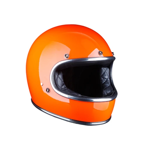 bright orange Полный шлем rcycle moto rcycle retro casco de moto jet capacetes de moto ciclista внедорожный Томпсон cascos para moto - Цвет: bright orange