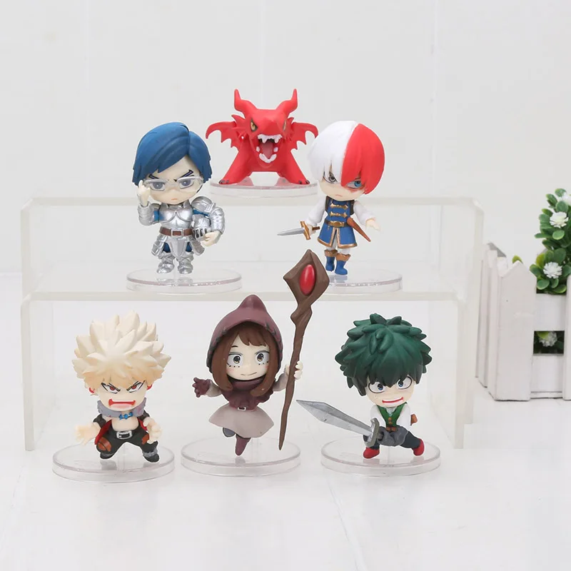 6911 6pcs opp bag 16 см аниме My Hero Academy фигурка шото Тодороки фигурка ПВХ коллекционные модельные украшения куклы игрушки для детей - Цвет: 6911 6pcs opp bag